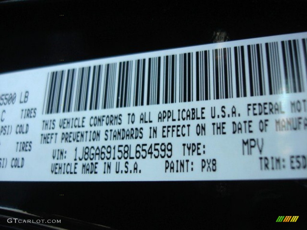 2008 Jeep Wrangler Unlimited Rubicon 4x4 Color Code Photos