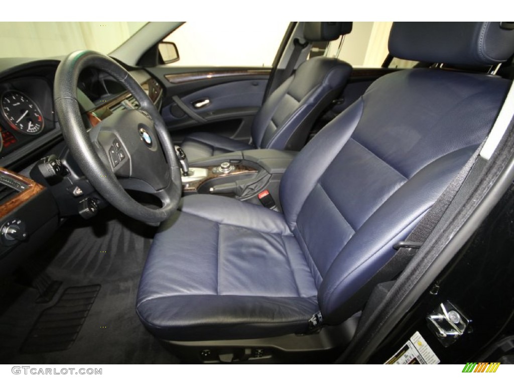 Dark Blue Interior 2009 BMW 5 Series 535i Sedan Photo #62287884
