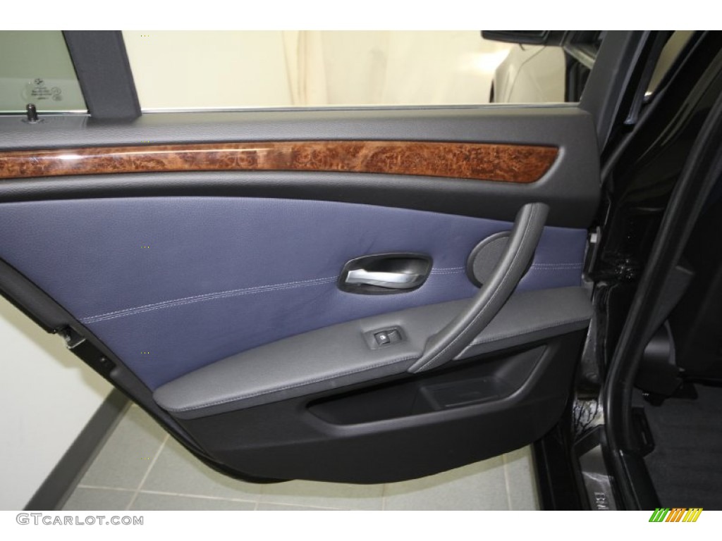 2009 BMW 5 Series 535i Sedan Dark Blue Door Panel Photo #62288159