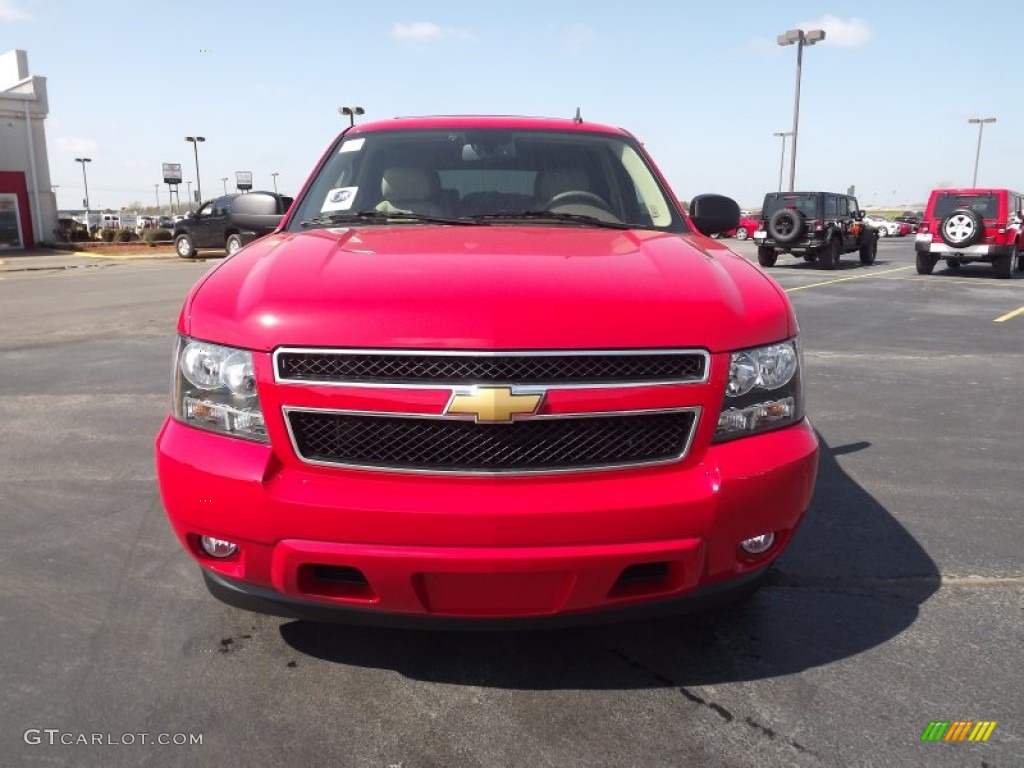2012 Tahoe LT - Victory Red / Light Cashmere/Dark Cashmere photo #2