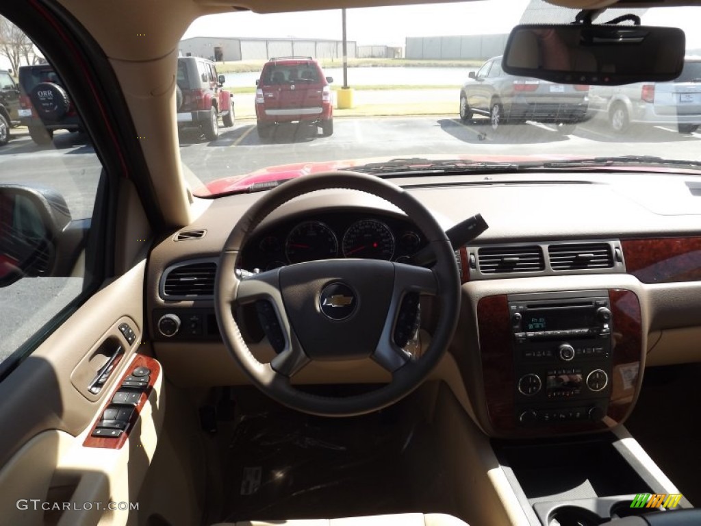 2012 Tahoe LT - Victory Red / Light Cashmere/Dark Cashmere photo #9