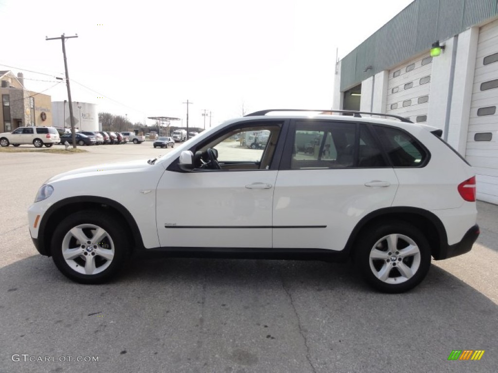 2008 X5 3.0si - Alpine White / Sand Beige photo #12