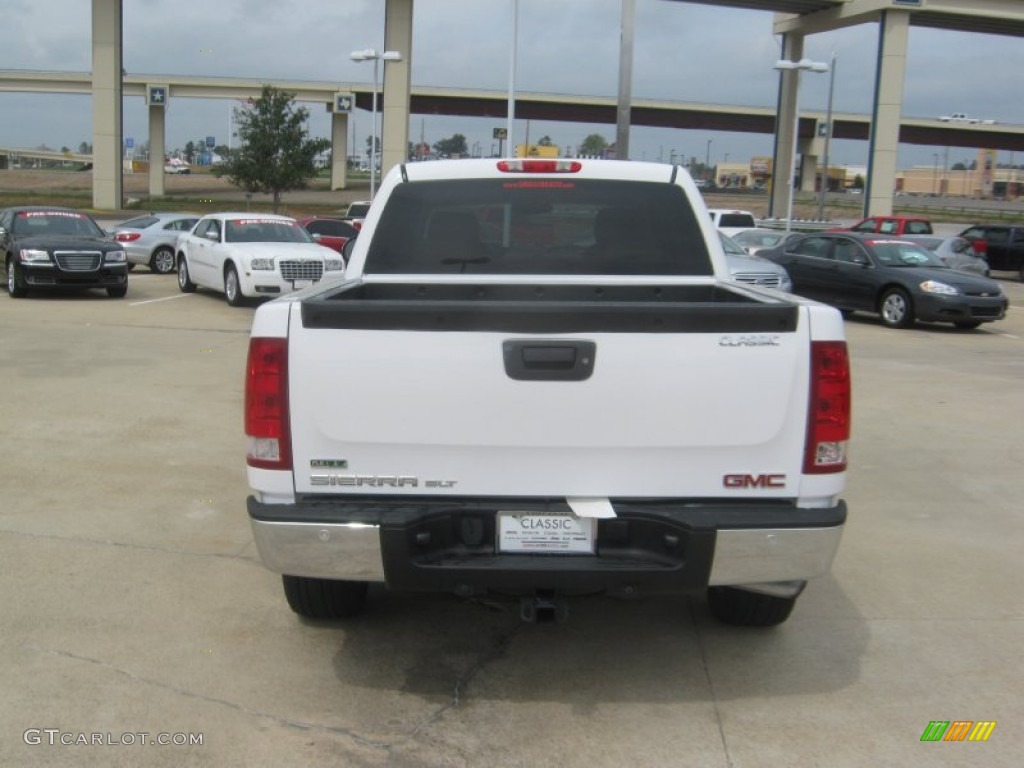 2010 Sierra 1500 SLT Crew Cab 4x4 - Summit White / Very Dark Cashmere/Light Cashmere photo #4