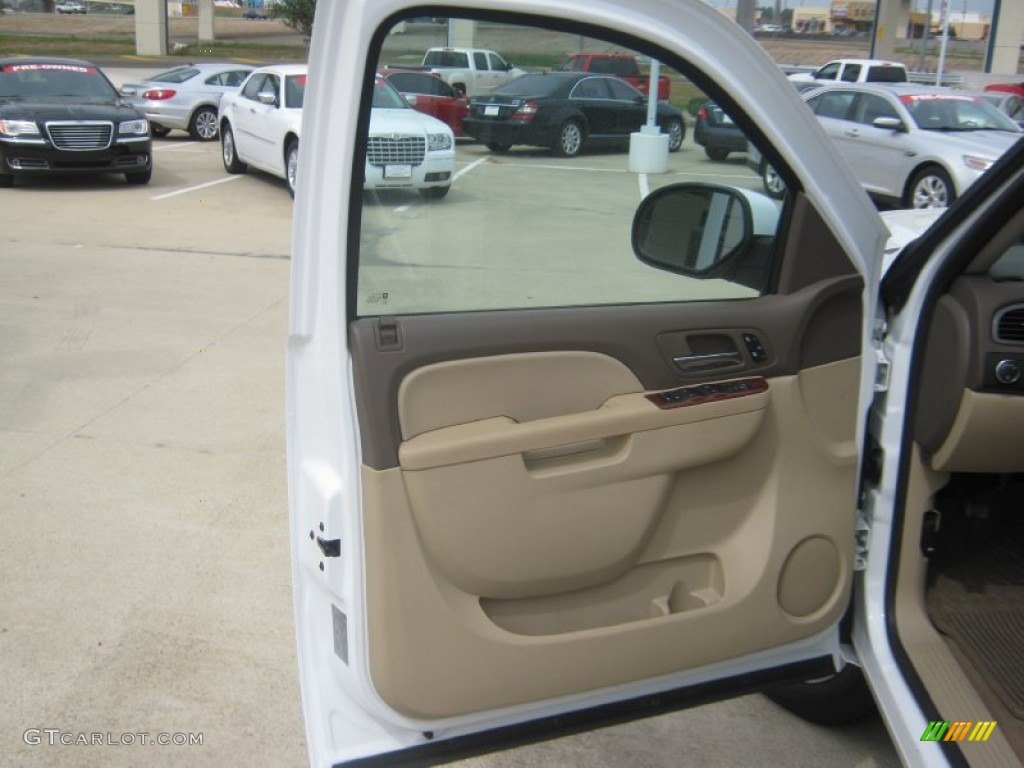 2010 Sierra 1500 SLT Crew Cab 4x4 - Summit White / Very Dark Cashmere/Light Cashmere photo #16