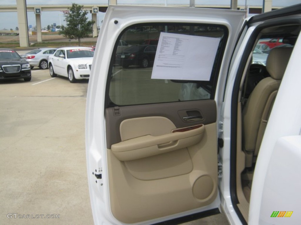 2010 Sierra 1500 SLT Crew Cab 4x4 - Summit White / Very Dark Cashmere/Light Cashmere photo #18