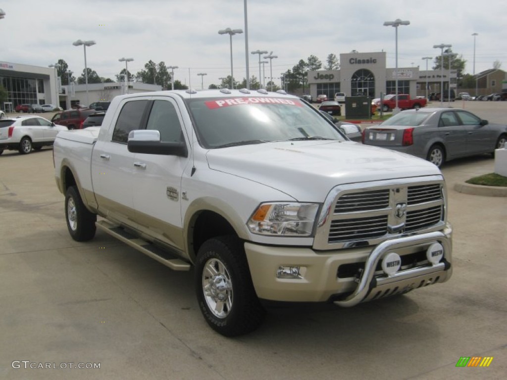 Bright White 2012 Dodge Ram 2500 HD Laramie Longhorn Mega Cab 4x4 Exterior Photo #62293982