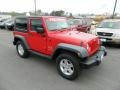 2008 Flame Red Jeep Wrangler X 4x4  photo #7