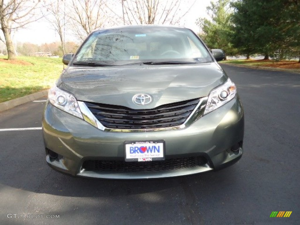 2012 Sienna LE - Cypress Green Pearl / Bisque photo #2