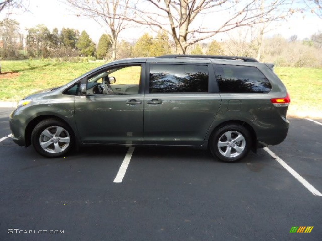2012 Sienna LE - Cypress Green Pearl / Bisque photo #4