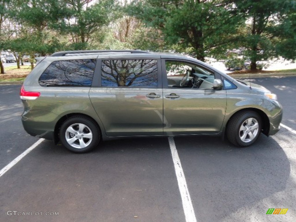 2012 Sienna LE - Cypress Green Pearl / Bisque photo #8