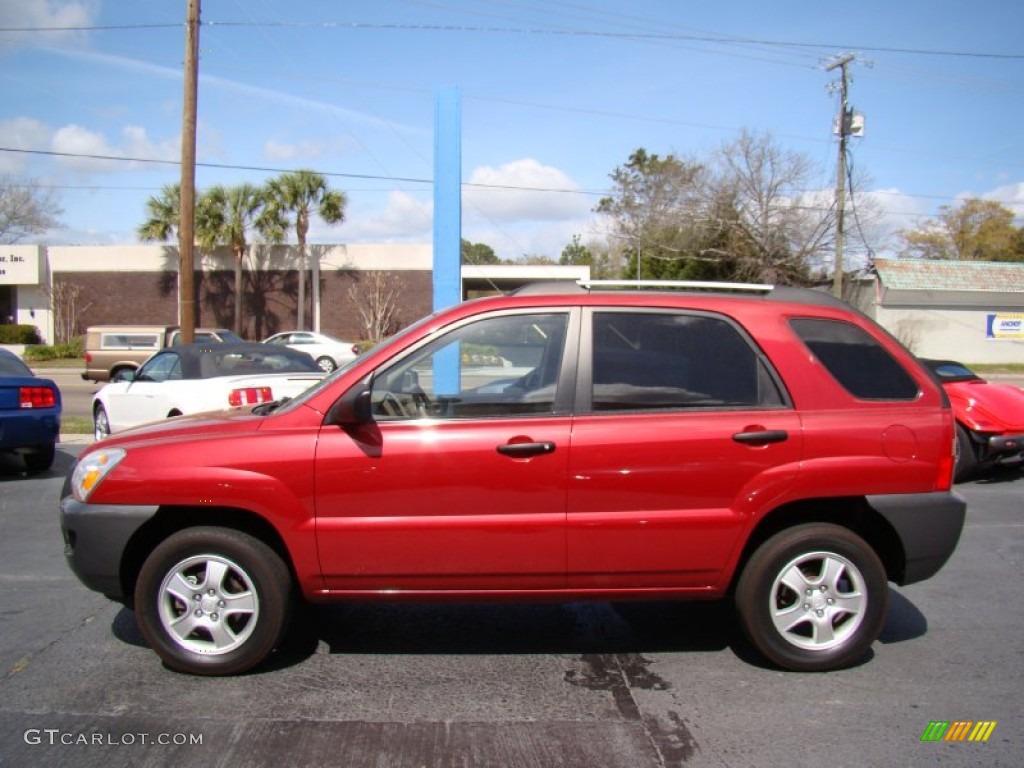 Volcanic Red 2007 Kia Sportage LX Exterior Photo #62305787