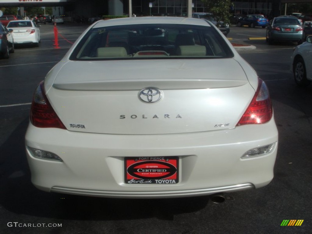 2007 Solara SLE V6 Coupe - Blizzard White Pearl / Ivory photo #5