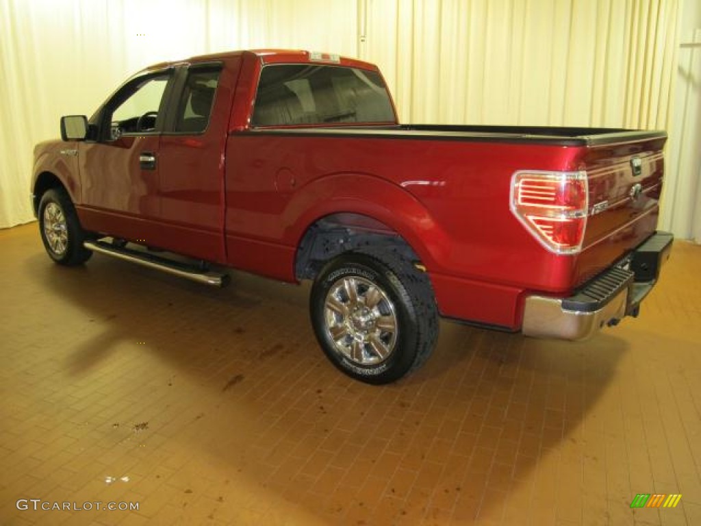 2010 F150 XLT SuperCab - Red Candy Metallic / Medium Stone photo #5