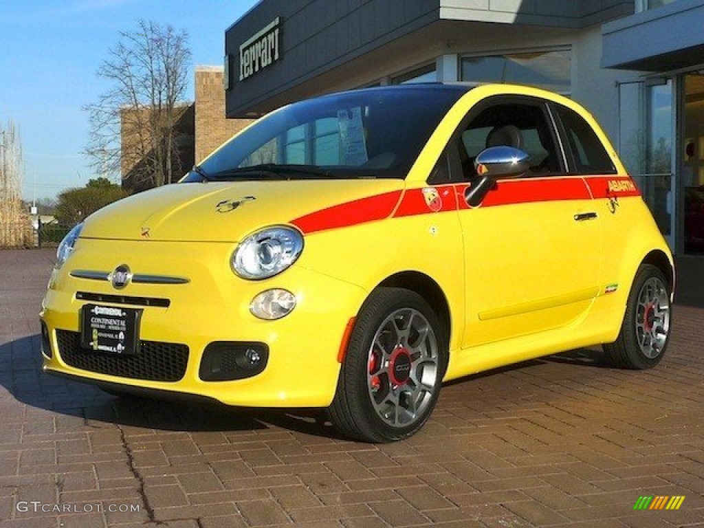 Giallo (Yellow) 2012 Fiat 500 Sport Exterior Photo #62308792