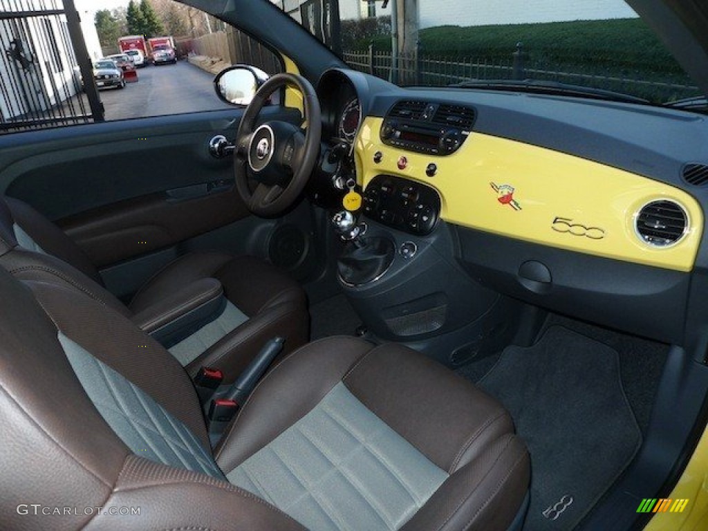 2012 Fiat 500 Sport Sport Tessuto Marrone/Nero (Brown/Black) Dashboard Photo #62308955