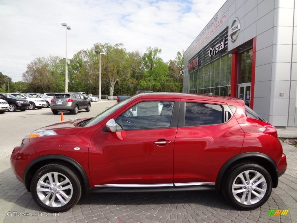 2012 Juke SL - Cayenne Red / Black/Red Leather/Red Trim photo #2