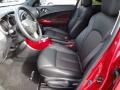 Black/Red Leather/Red Trim 2012 Nissan Juke SL Interior Color