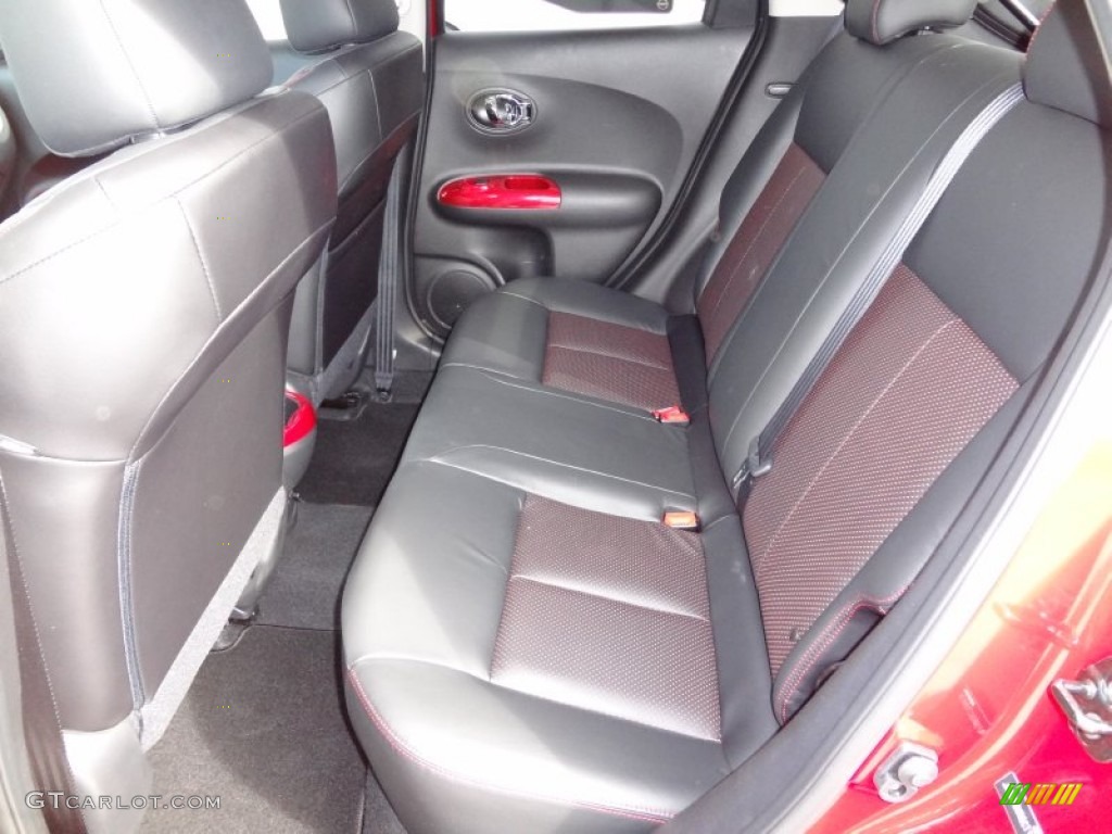 Black/Red Leather/Red Trim Interior 2012 Nissan Juke SL Photo #62309594