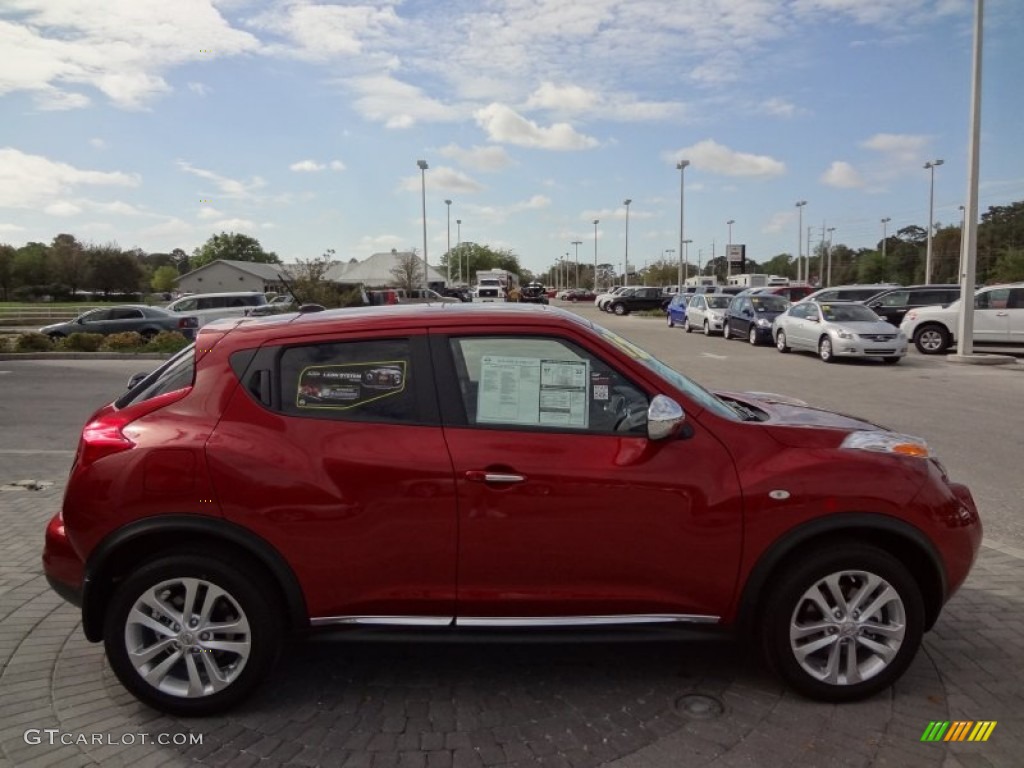 2012 Juke SL - Cayenne Red / Black/Red Leather/Red Trim photo #10