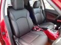 2012 Nissan Juke Black/Red Leather/Red Trim Interior Front Seat Photo