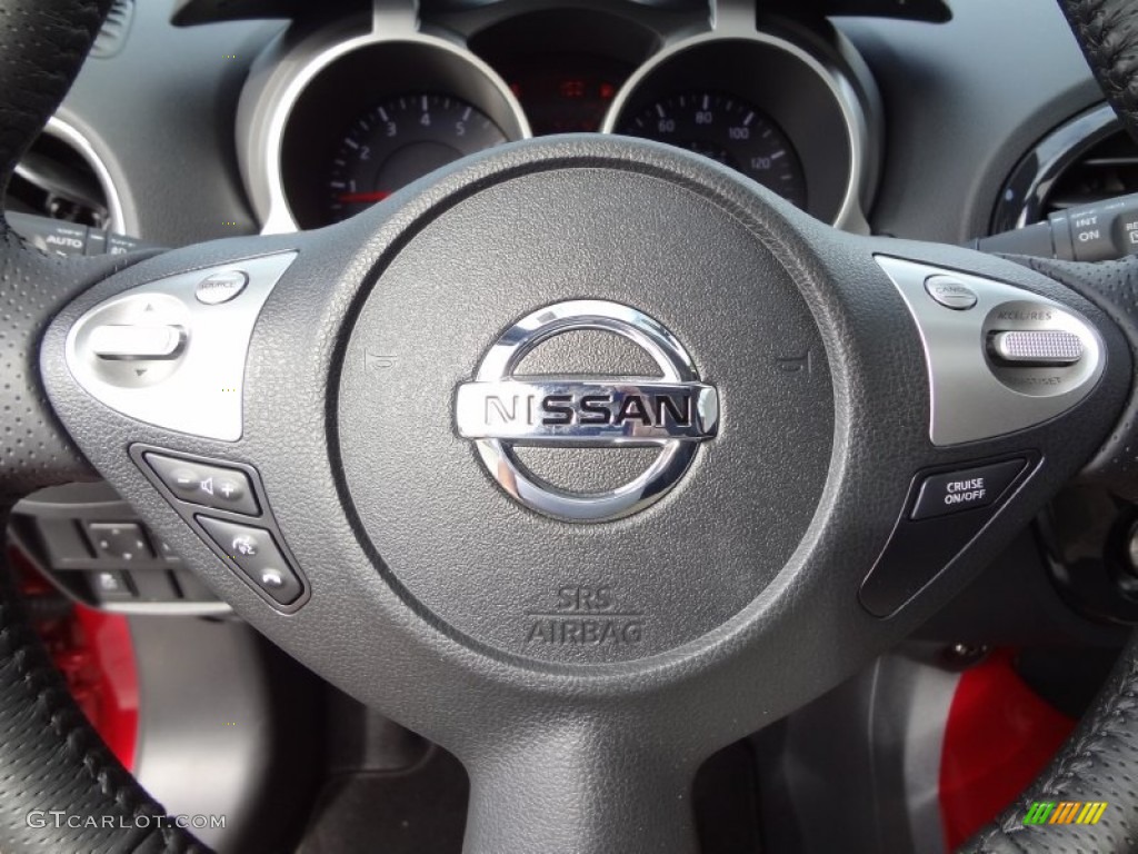 2012 Juke SL - Cayenne Red / Black/Red Leather/Red Trim photo #22