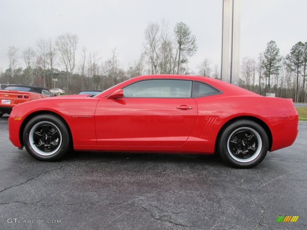 2012 Camaro LS Coupe - Victory Red / Black photo #4