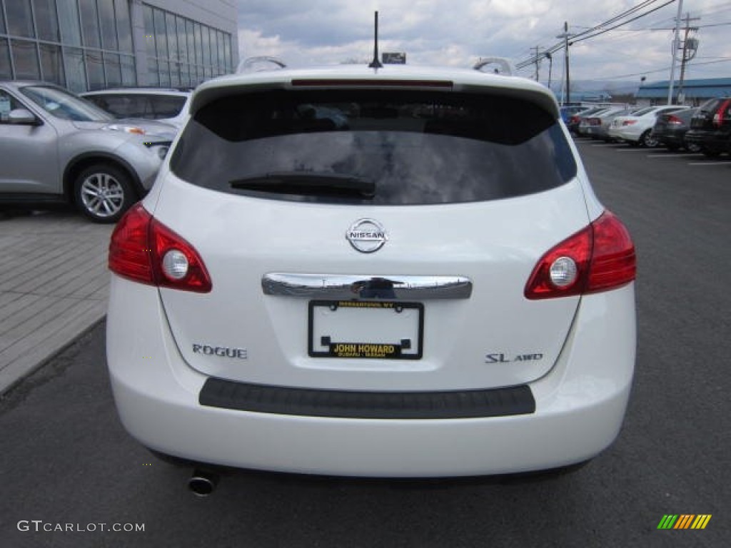 2012 Rogue SL AWD - Pearl White / Black photo #6