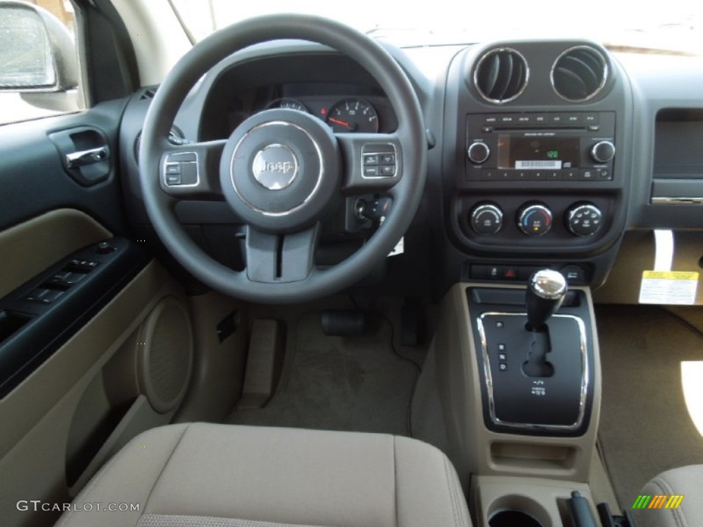 2012 Jeep Compass Sport Dark Slate Gray/Light Pebble Beige Dashboard Photo #62316470