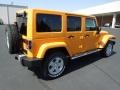 2012 Dozer Yellow Jeep Wrangler Unlimited Sahara 4x4  photo #4