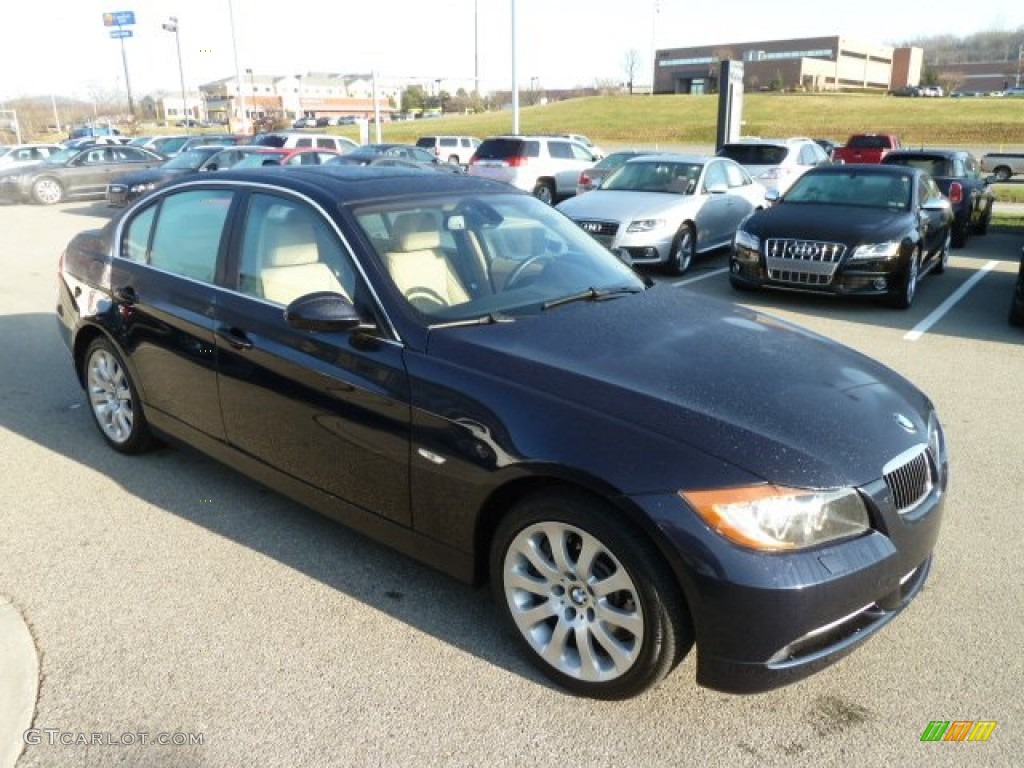 2008 3 Series 335xi Sedan - Monaco Blue Metallic / Beige photo #7