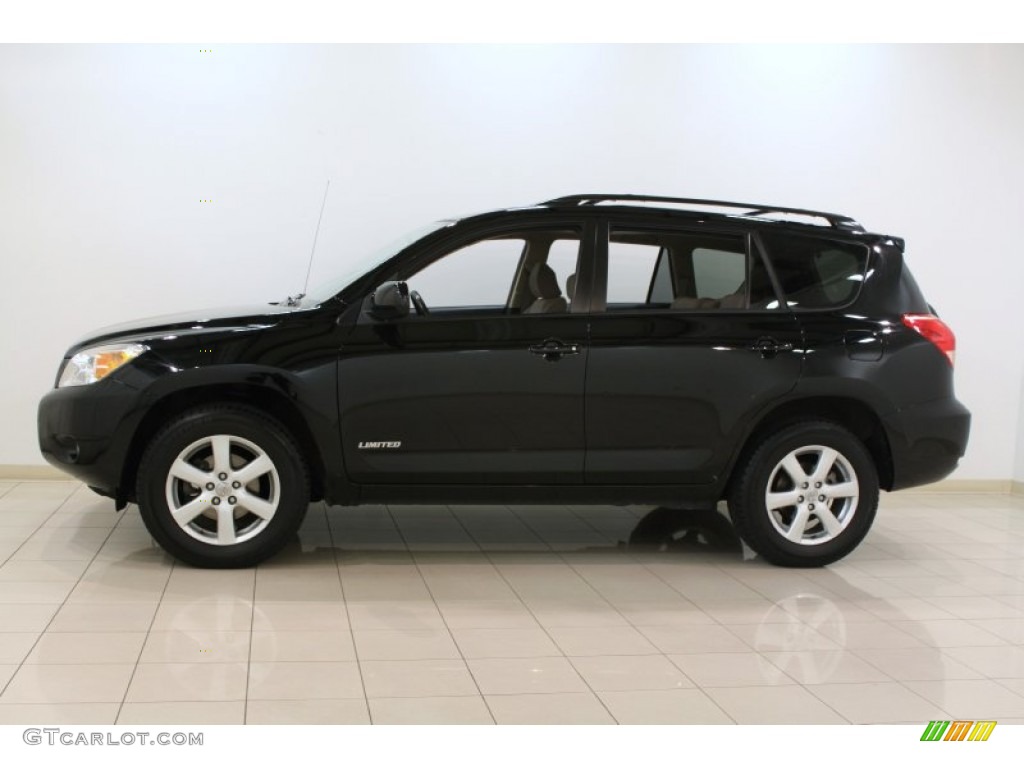 2007 RAV4 Limited - Black / Taupe photo #4