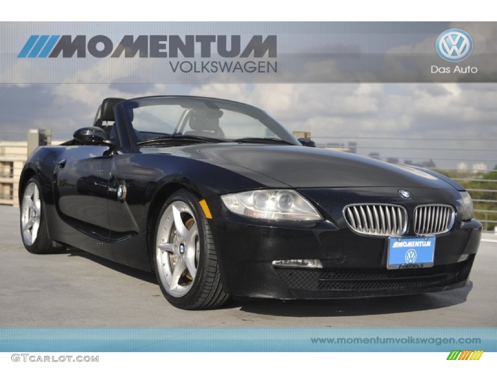 2006 Z4 3.0si Roadster - Black Sapphire Metallic / Black photo #1
