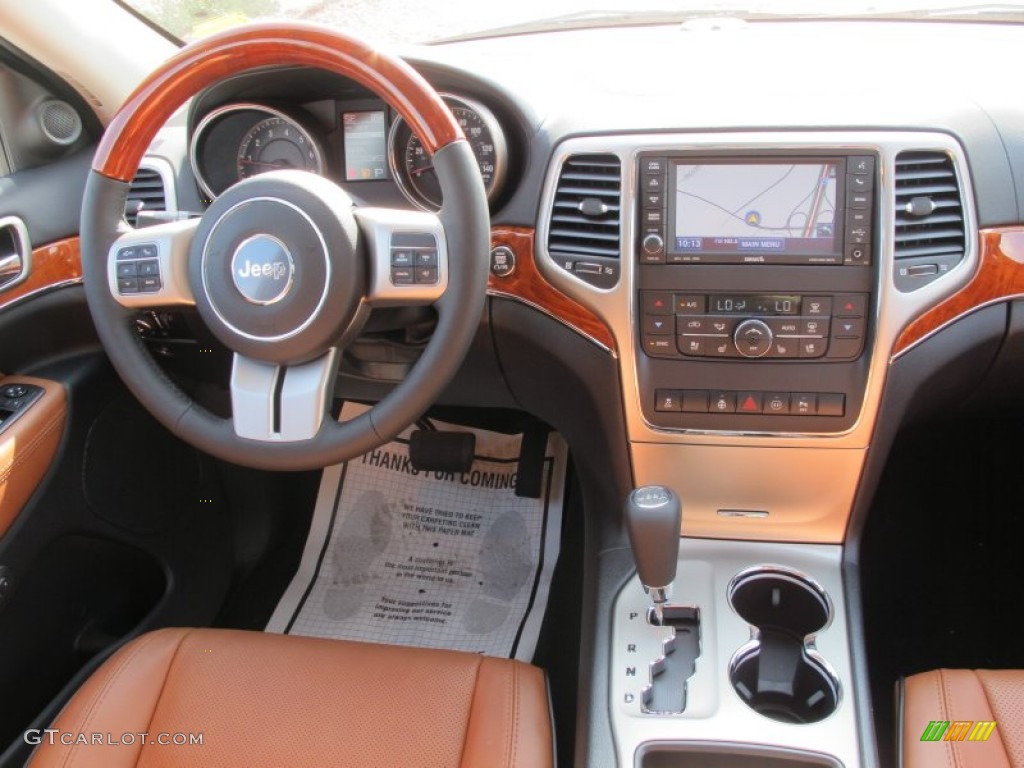 2012 Jeep Grand Cherokee Overland New Saddle/Black Dashboard Photo #62321452