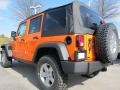 2012 Crush Orange Jeep Wrangler Unlimited Rubicon 4x4  photo #2