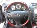 2011 Lexus GS Black/Red Walnut Interior Steering Wheel Photo