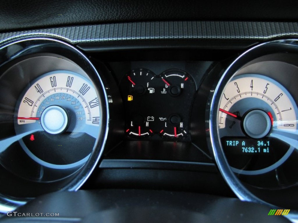 2010 Ford Mustang GT Premium Coupe Gauges Photo #62328082