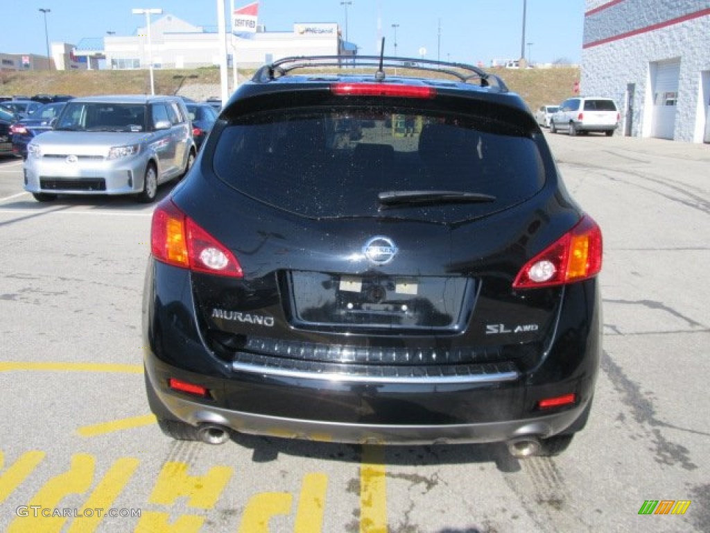 2010 Murano SL AWD - Super Black / Black photo #4