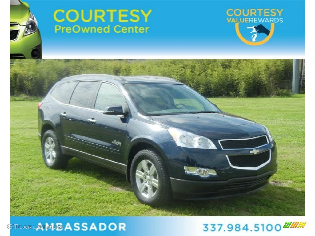 2010 Traverse LT - Dark Blue Metallic / Light Gray photo #1