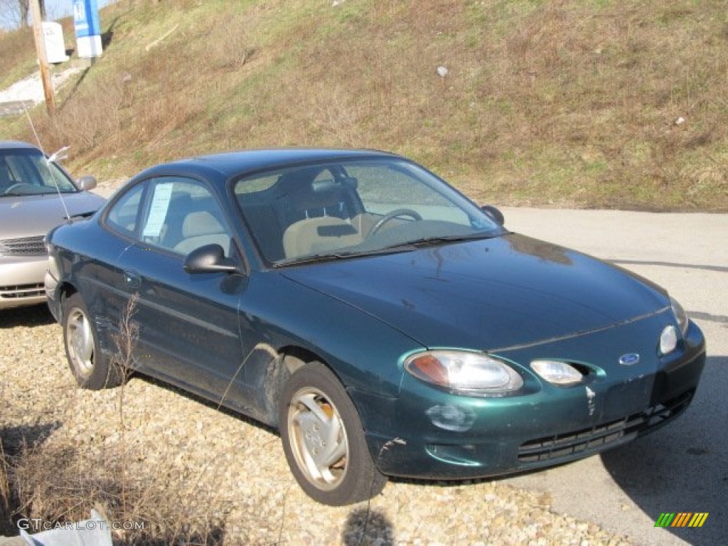 2001 Escort ZX2 Coupe - Tropic Green Metallic / Medium Prairie Tan photo #7