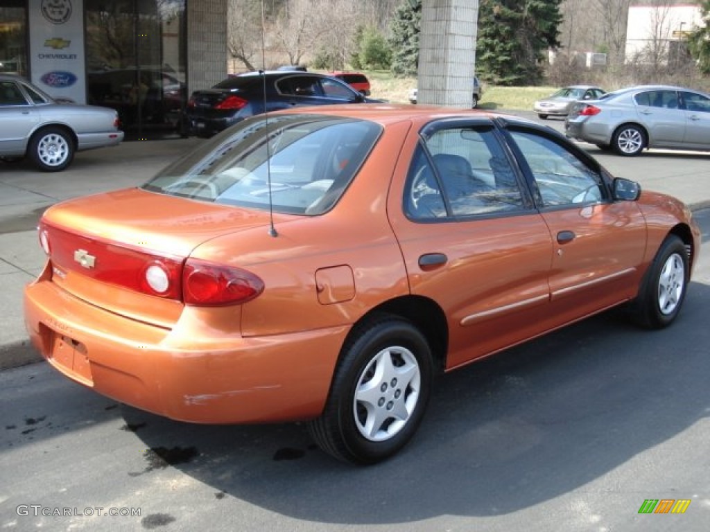 2005 Cavalier Sedan - Sunburst Orange Metallic / Graphite Gray photo #8