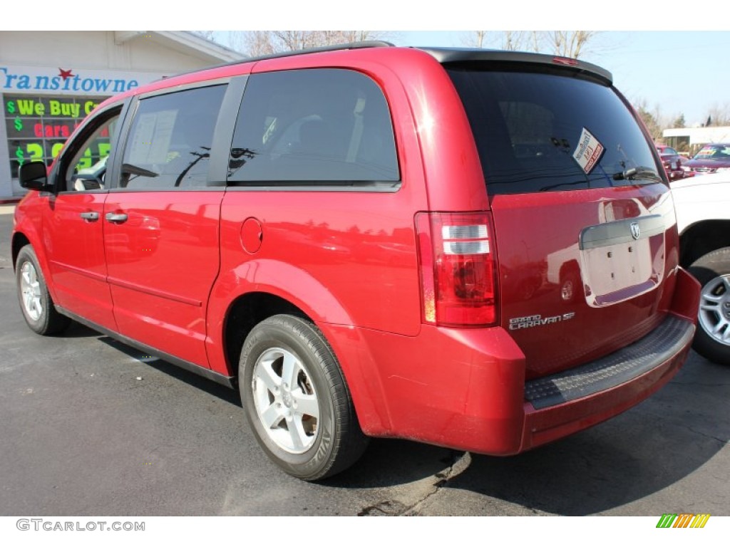 2008 Grand Caravan SE - Inferno Red Crystal Pearl / Dark Slate/Light Shale photo #2