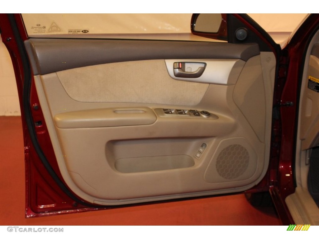 2007 Kia Optima LX Beige Door Panel Photo #62333572
