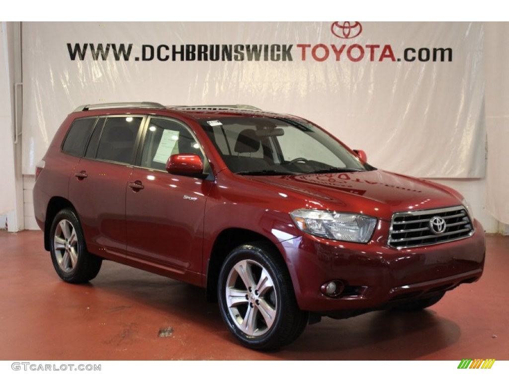 2009 Highlander Sport 4WD - Salsa Red Pearl / Ash photo #4