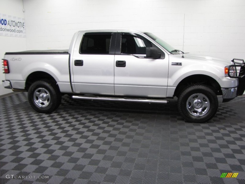 2005 F150 XLT SuperCrew 4x4 - Silver Metallic / Medium Flint/Dark Flint Grey photo #5