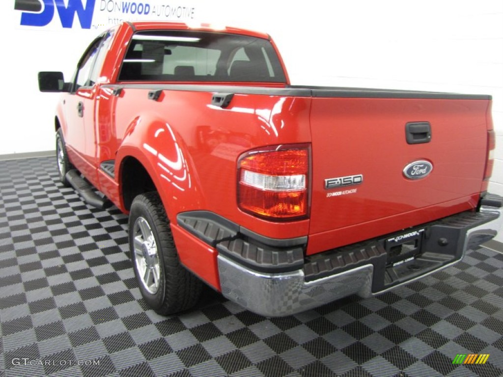 2005 F150 XLT Regular Cab - Bright Red / Medium Flint Grey photo #3
