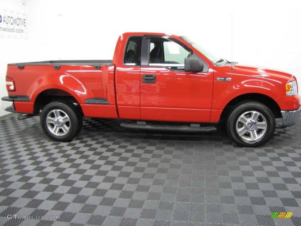 2005 F150 XLT Regular Cab - Bright Red / Medium Flint Grey photo #5