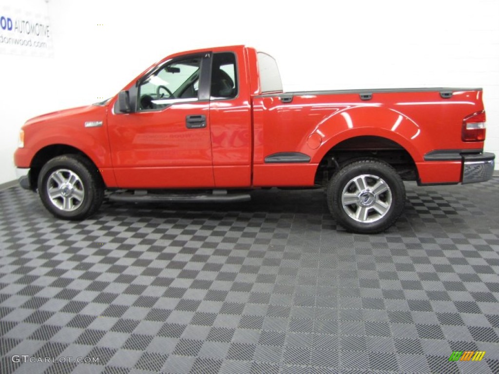 2005 F150 XLT Regular Cab - Bright Red / Medium Flint Grey photo #6