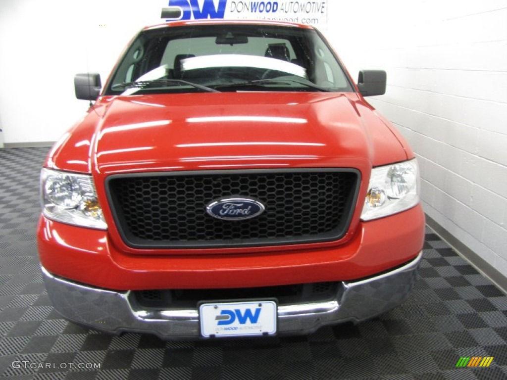 2005 F150 XLT Regular Cab - Bright Red / Medium Flint Grey photo #7