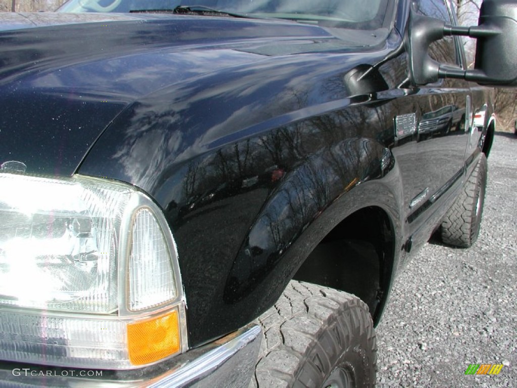 2002 F250 Super Duty XLT Regular Cab 4x4 - Black / Medium Parchment photo #17