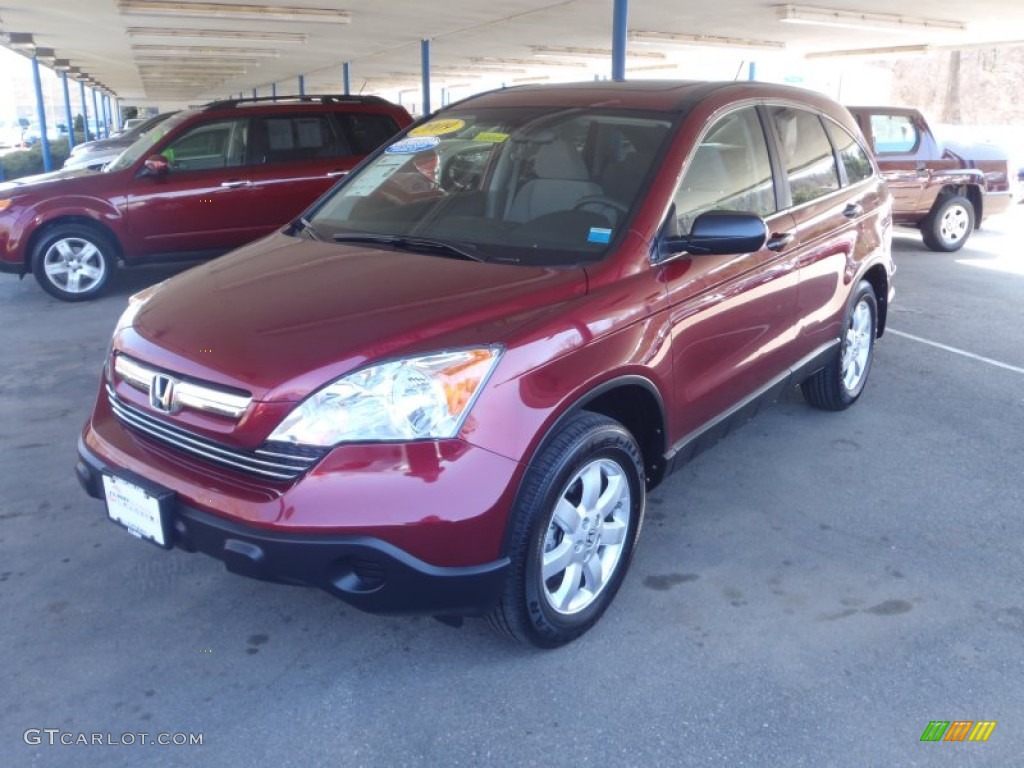 2009 CR-V EX 4WD - Tango Red Pearl / Gray photo #28
